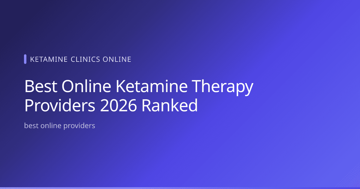 Best Online Ketamine Therapy Providers 2026 Ranked — illustrated article header