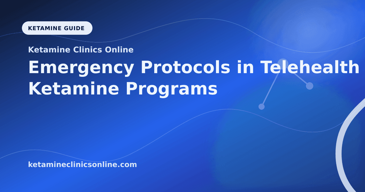 Emergency Protocols in Telehealth Ketamine Programs article visual for Ketamine Clinics Online