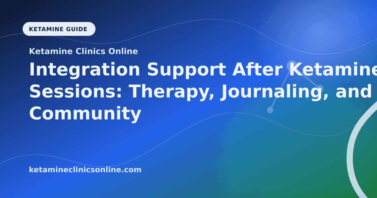 Integration Support After Ketamine Sessions: Therapy, Journaling, and Community article visual for Ketamine Clinics Online