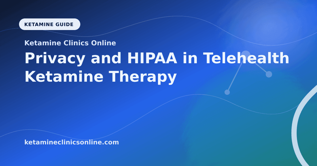 Privacy and HIPAA in Telehealth Ketamine Therapy article visual for Ketamine Clinics Online