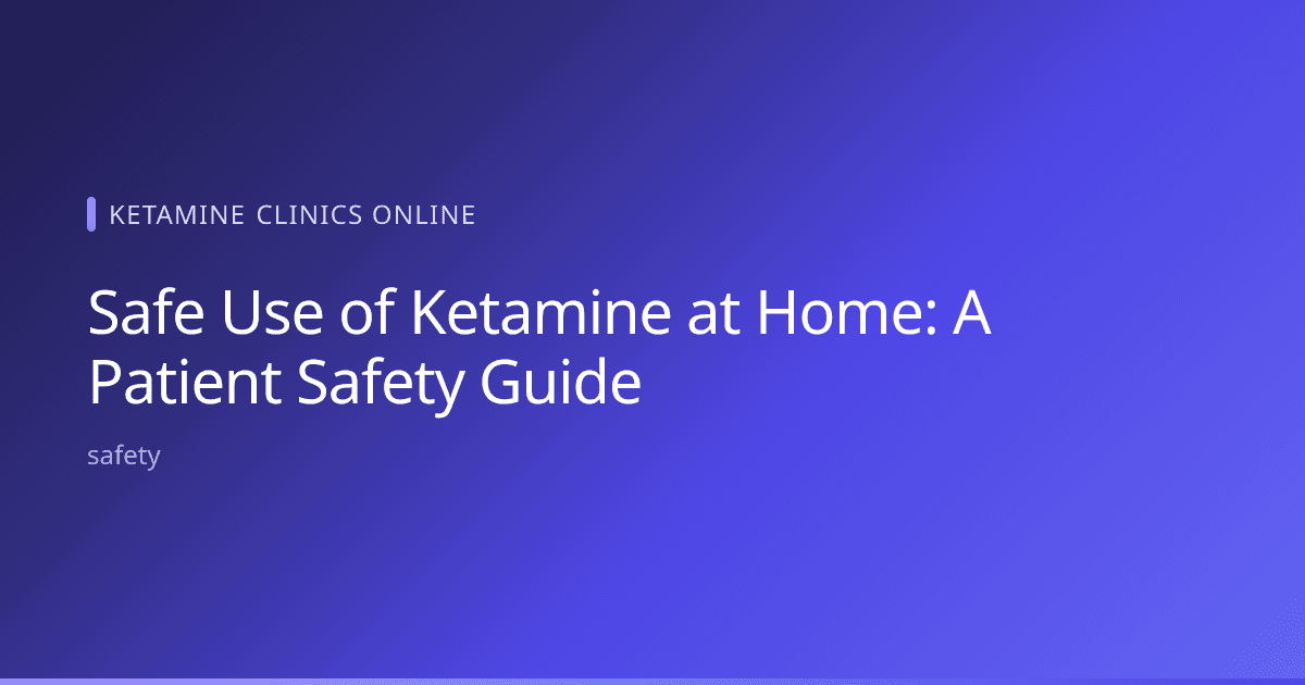 Patient preparing for safe use of ketamine at home with a sober support person nearby in a calm, hazard-free room