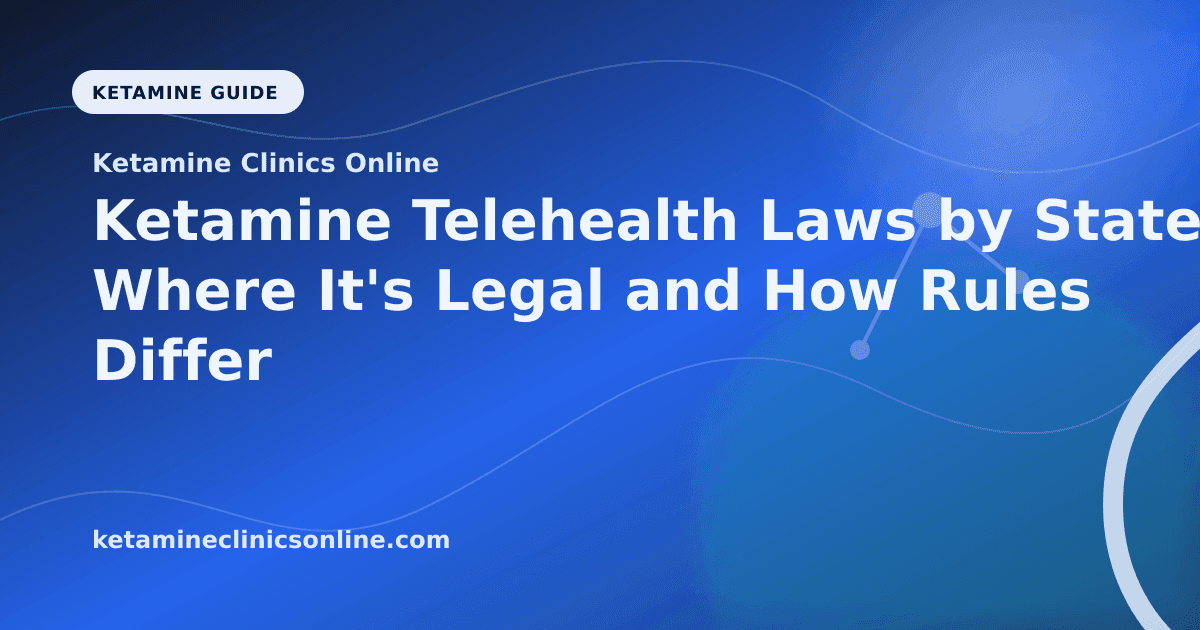 Ketamine Telehealth Laws by State: Where It's Legal and How Rules Differ (2025) article visual for Ketamine Clinics Online