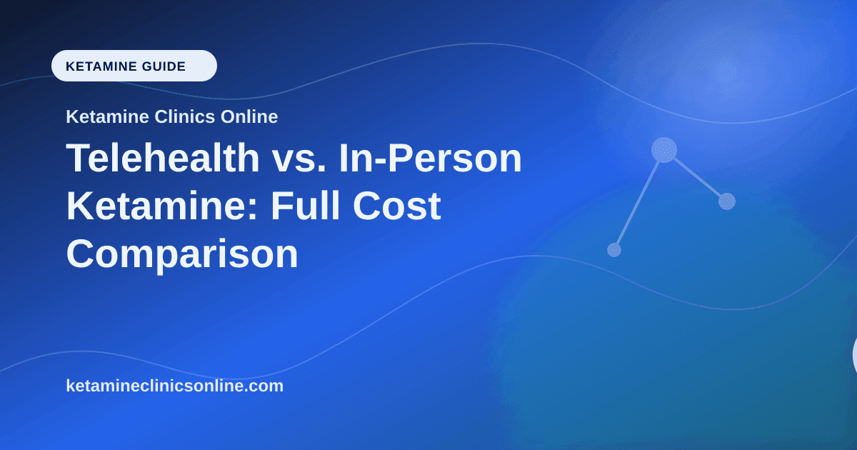 Telehealth vs. In-Person Ketamine: Full Cost Comparison article visual for Ketamine Clinics Online