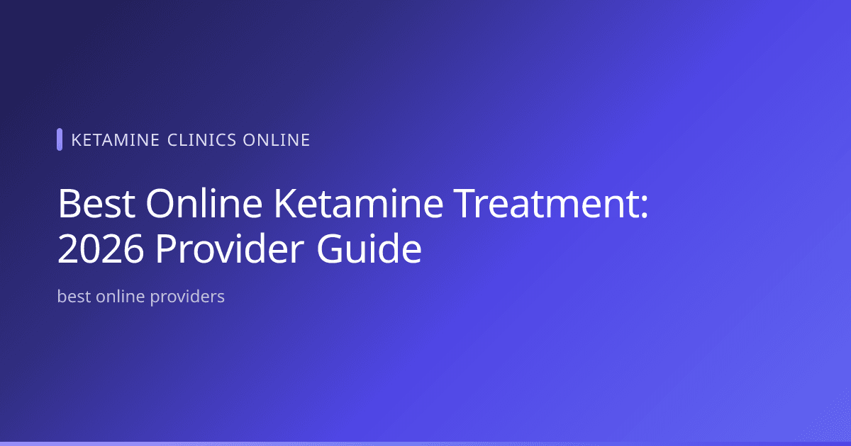 Patient comparing the best online ketamine treatment providers on a laptop during a telehealth consultation in 2026