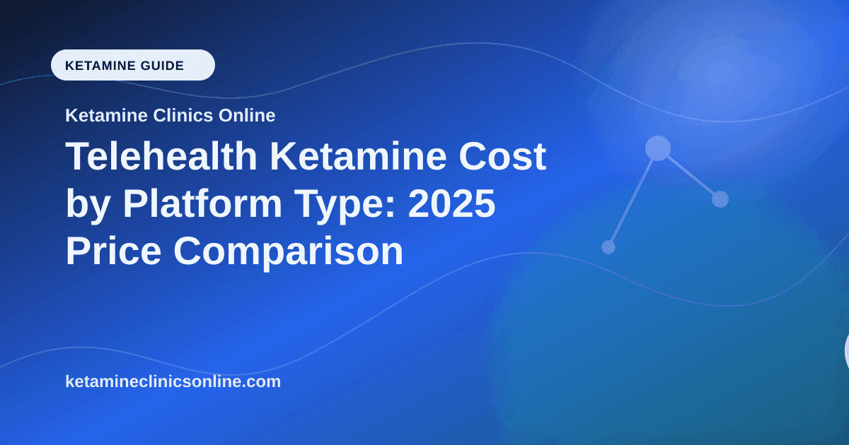 Telehealth Ketamine Cost by Platform Type: 2025 Price Comparison article visual for Ketamine Clinics Online