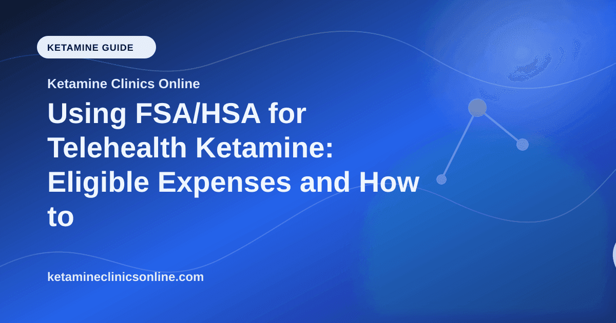 Using FSA/HSA for Telehealth Ketamine: Eligible Expenses and How to Submit article visual for Ketamine Clinics Online