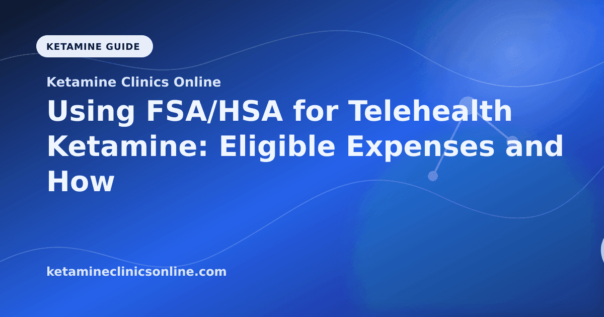Using FSA/HSA for Telehealth Ketamine: Eligible Expenses and How to Submit article visual for Ketamine Clinics Online