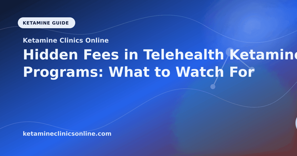 Hidden Fees in Telehealth Ketamine Programs: What to Watch For article visual for Ketamine Clinics Online