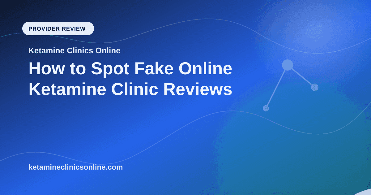 How to Spot Fake Online Ketamine Clinic Reviews article visual for Ketamine Clinics Online