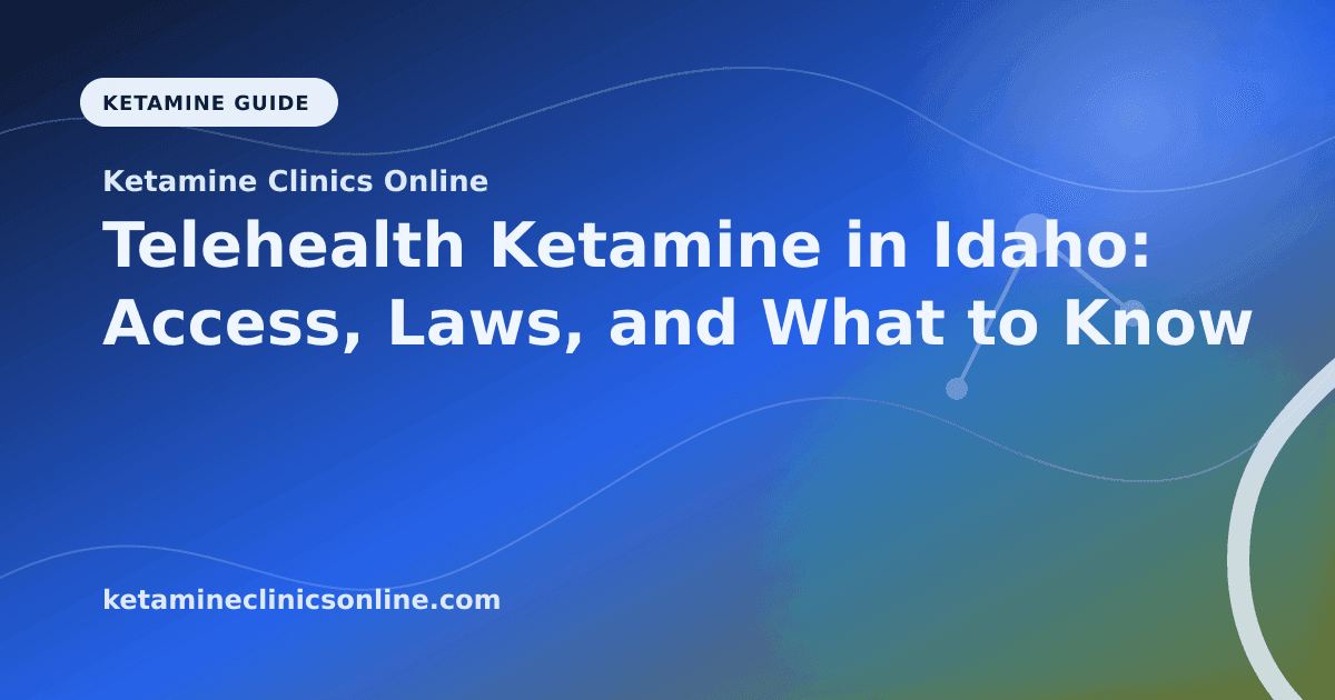Telehealth Ketamine in Idaho: Access, Laws, and What to Know article visual for Ketamine Clinics Online
