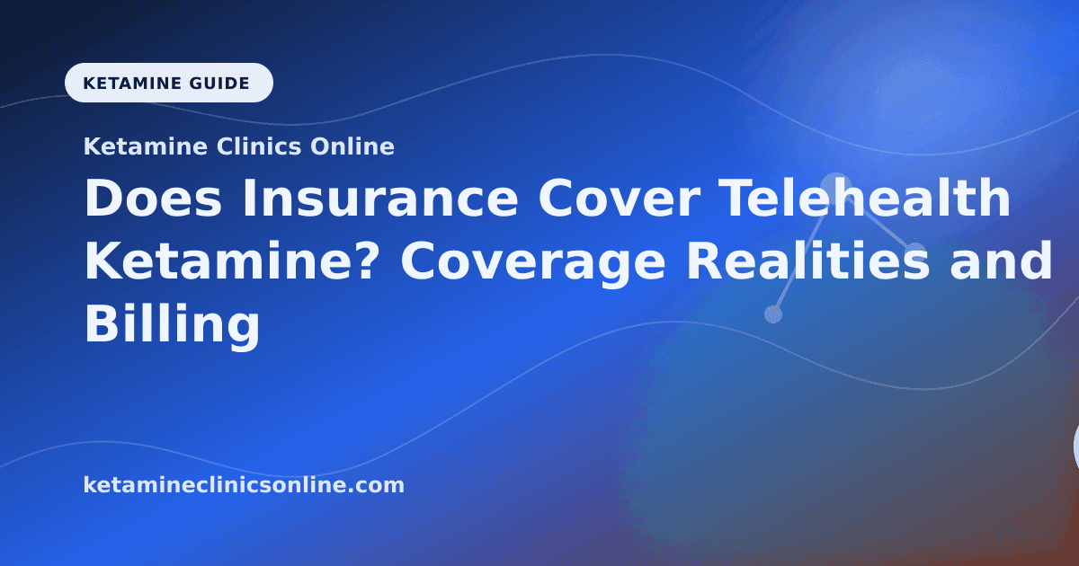 Does Insurance Cover Telehealth Ketamine? Coverage Realities and Billing Codes article visual for Ketamine Clinics Online