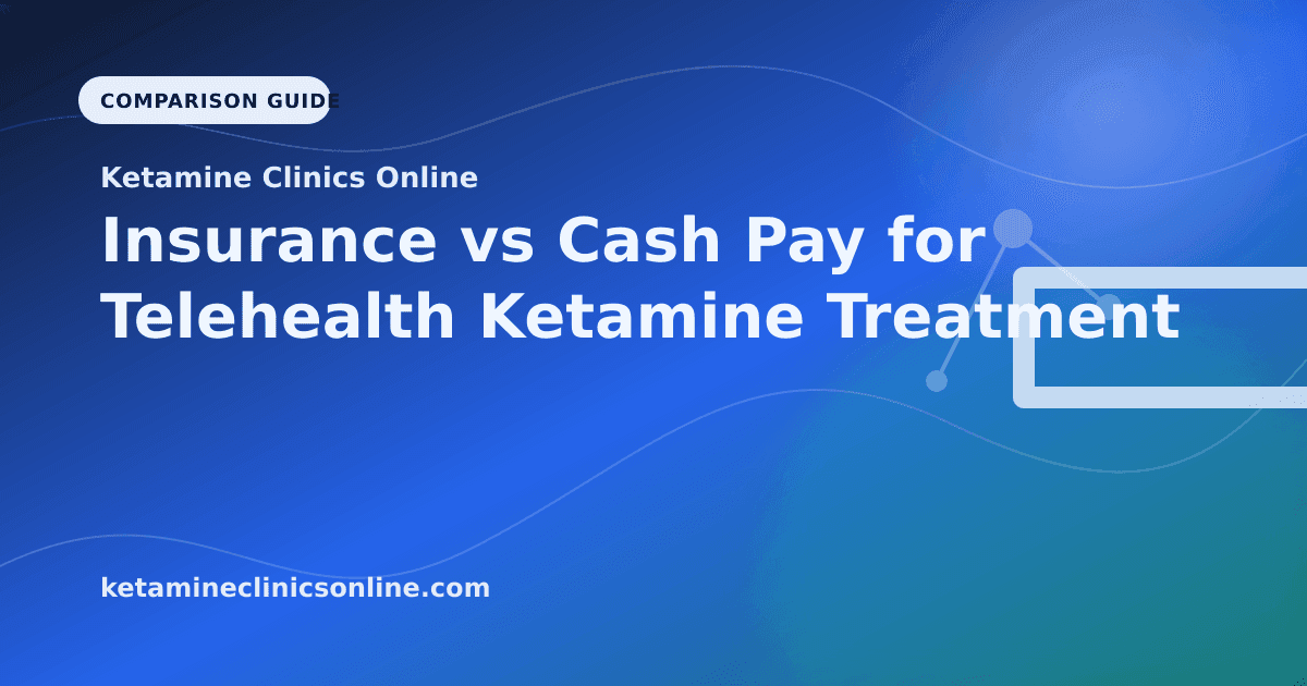 Insurance vs Cash Pay for Telehealth Ketamine Treatment article visual for Ketamine Clinics Online