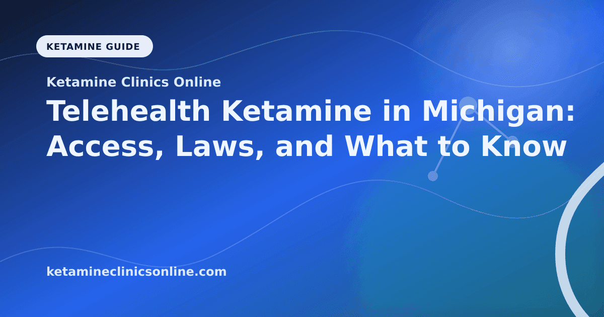 Telehealth Ketamine in Michigan: Access, Laws, and What to Know article visual for Ketamine Clinics Online