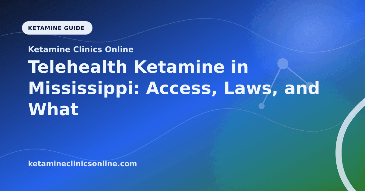 Telehealth Ketamine in Mississippi: Access, Laws, and What to Know article visual for Ketamine Clinics Online