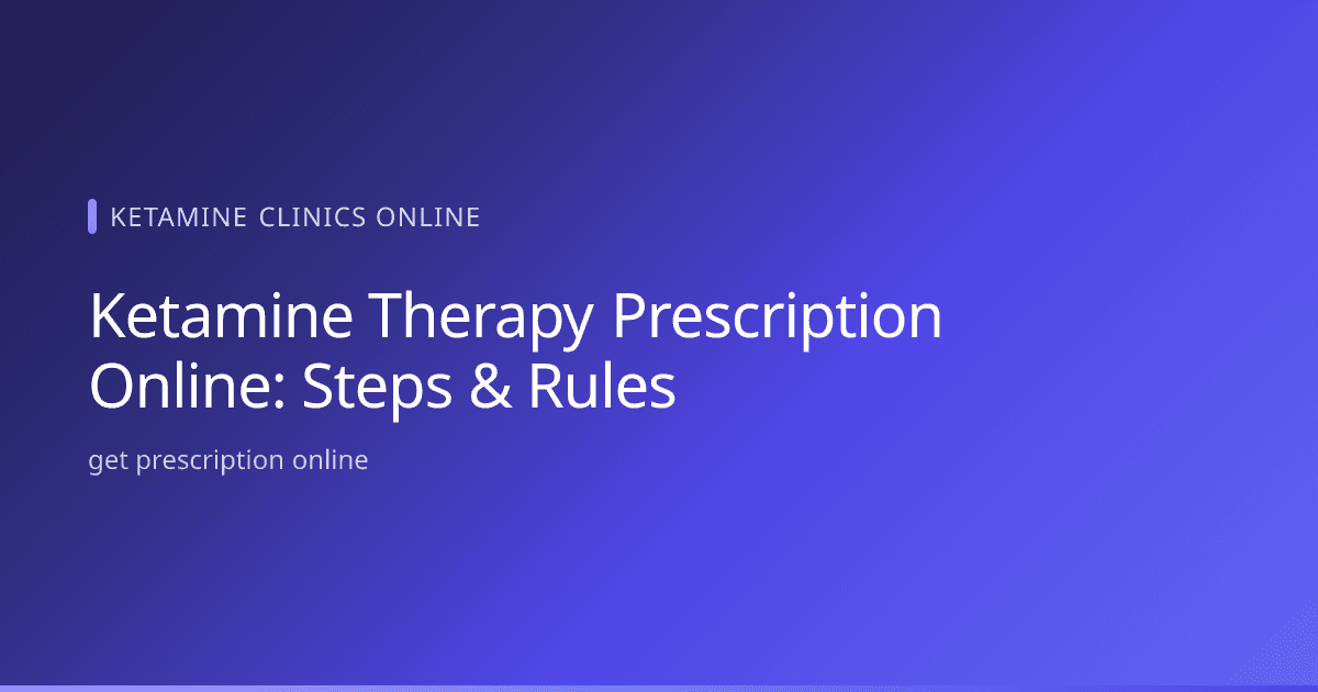 Patient attending an online ketamine therapy prescription telehealth video evaluation with a licensed clinician on a laptop