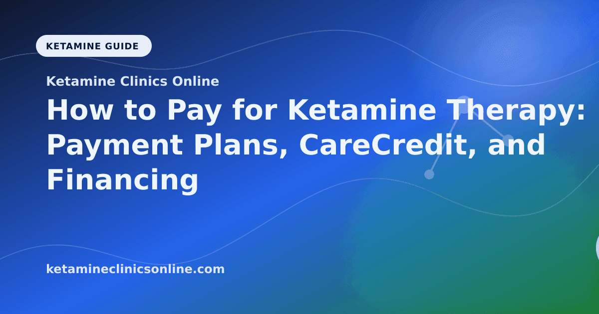 How to Pay for Ketamine Therapy: Payment Plans, CareCredit, and Financing Options article visual for Ketamine Clinics Online