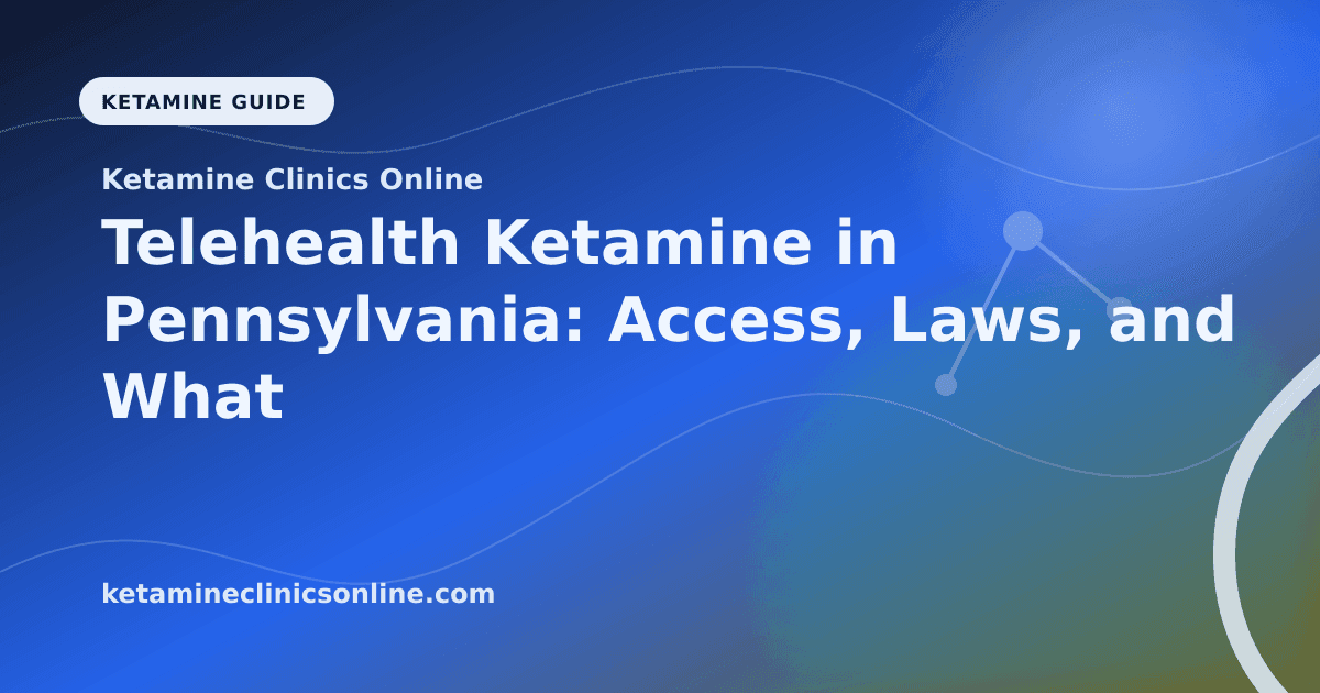 Telehealth Ketamine in Pennsylvania: Access, Laws, and What to Know article visual for Ketamine Clinics Online
