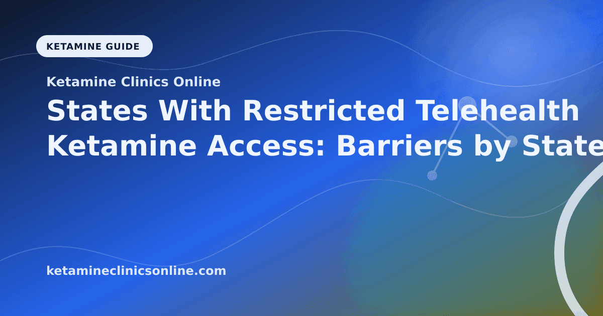States With Restricted Telehealth Ketamine Access: Barriers by State article visual for Ketamine Clinics Online