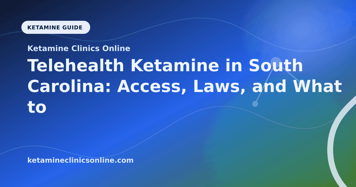 Telehealth Ketamine in South Carolina: Access, Laws, and What to Know article visual for Ketamine Clinics Online