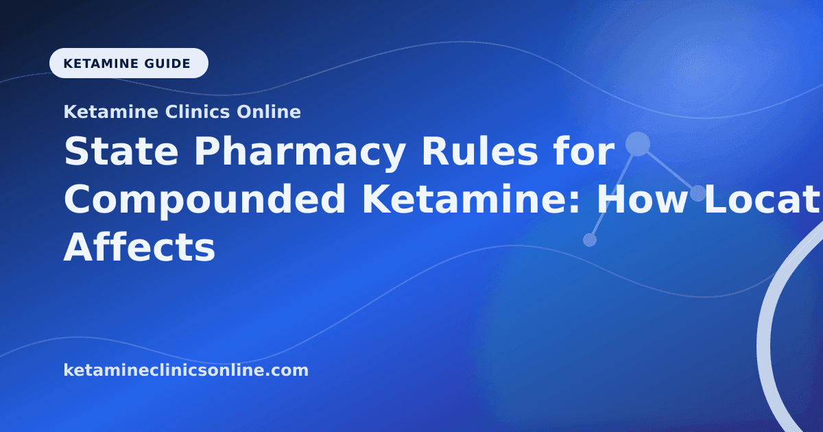 State Pharmacy Rules for Compounded Ketamine: How Location Affects Access article visual for Ketamine Clinics Online