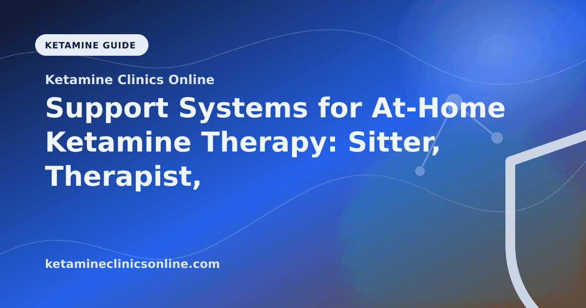 Support Systems for At-Home Ketamine Therapy: Sitter, Therapist, and Community article visual for Ketamine Clinics Online