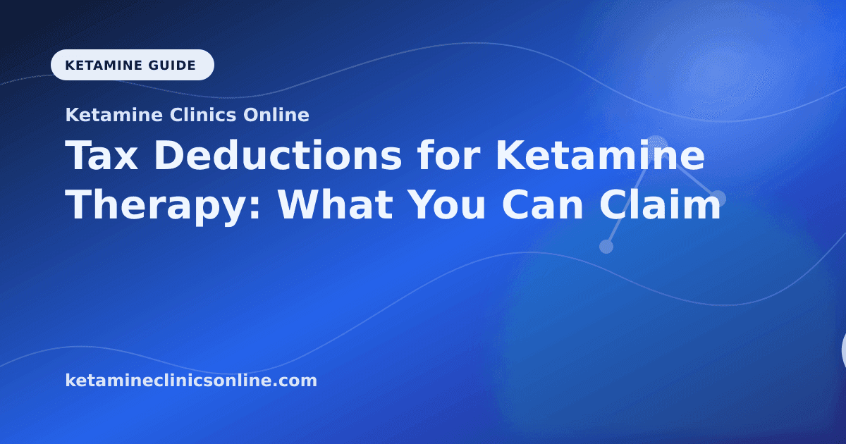 Tax Deductions for Ketamine Therapy: What You Can Claim article visual for Ketamine Clinics Online