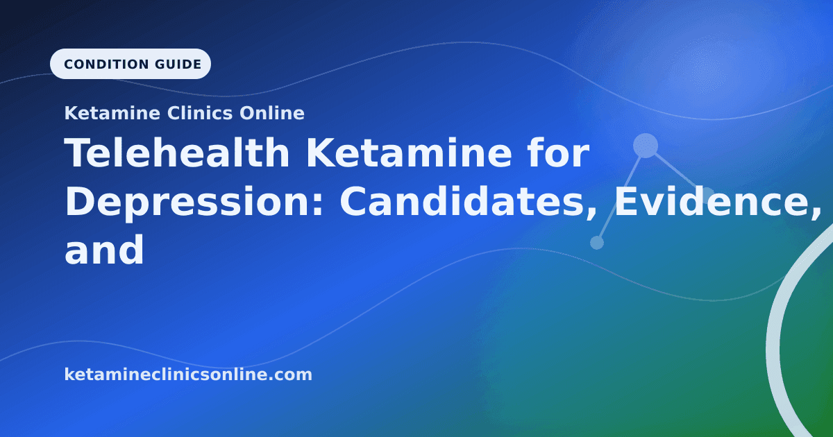 Telehealth Ketamine for Depression: Candidates, Evidence, and Platforms article visual for Ketamine Clinics Online