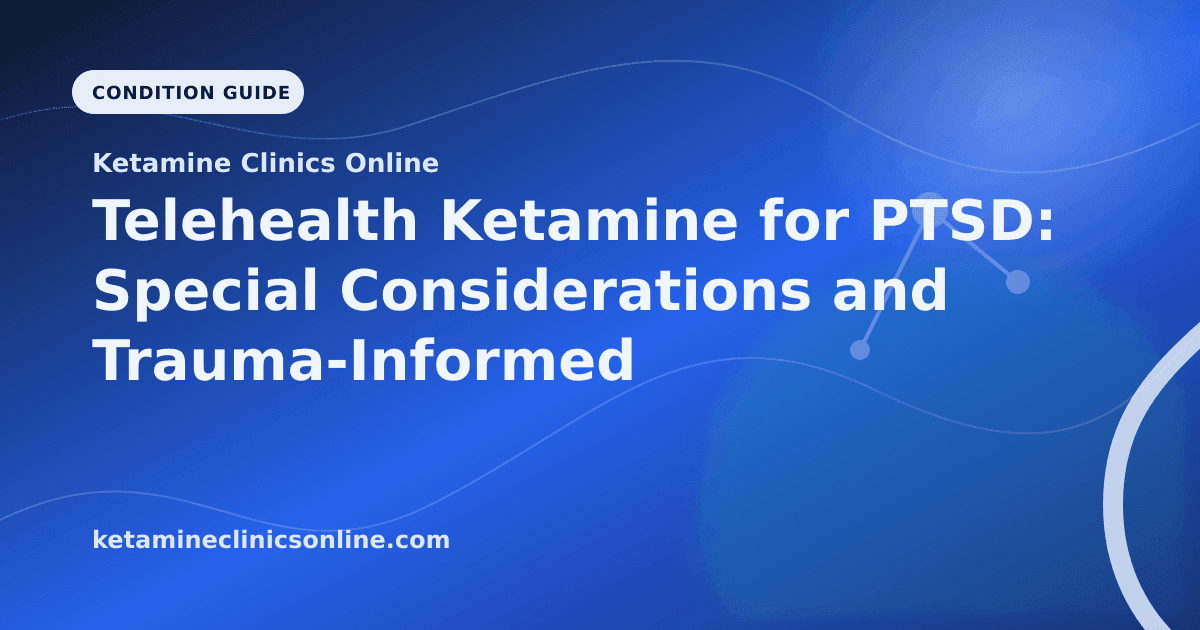 Telehealth Ketamine for PTSD: Special Considerations and Trauma-Informed Care article visual for Ketamine Clinics Online