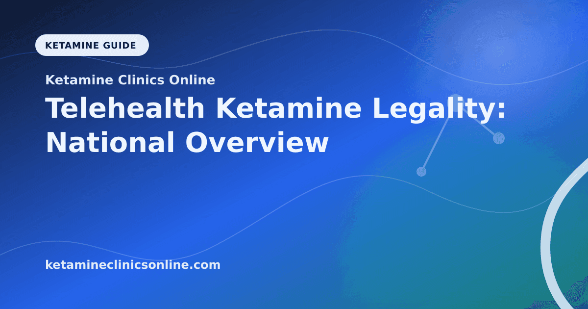 Telehealth Ketamine Legality: National Overview article visual for Ketamine Clinics Online
