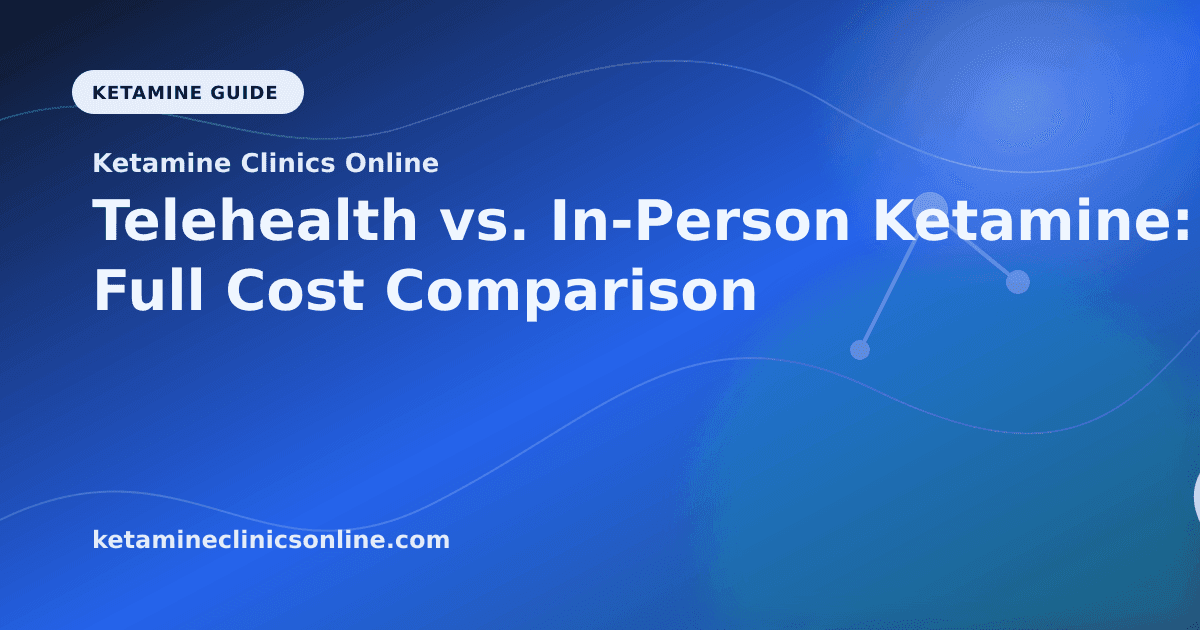 Telehealth vs. In-Person Ketamine: Full Cost Comparison article visual for Ketamine Clinics Online