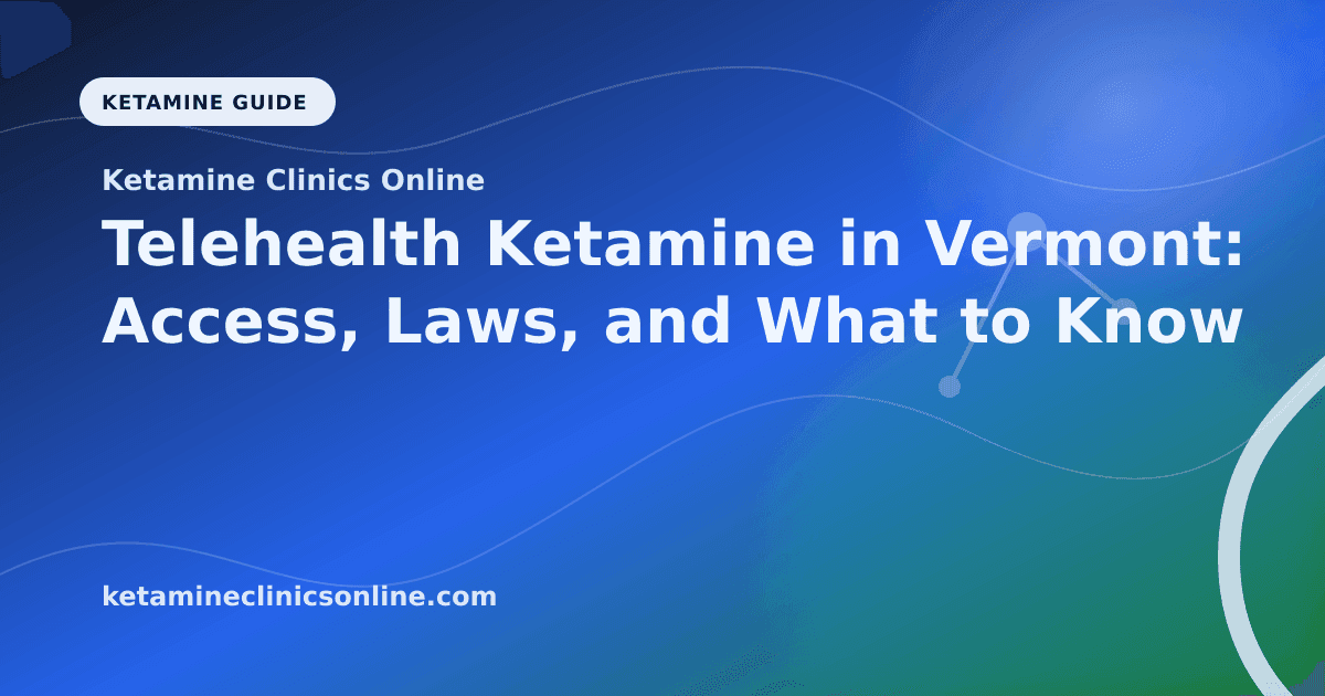 Telehealth Ketamine in Vermont: Access, Laws, and What to Know article visual for Ketamine Clinics Online