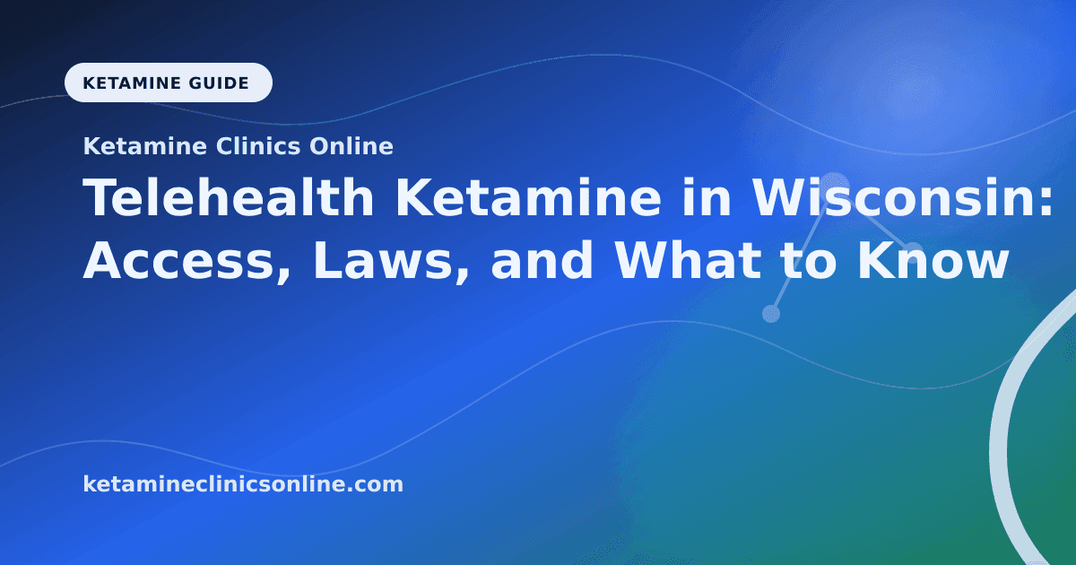 Telehealth Ketamine in Wisconsin: Access, Laws, and What to Know article visual for Ketamine Clinics Online